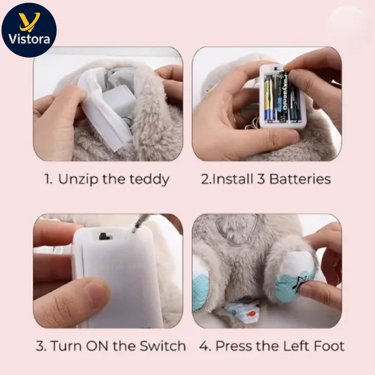 Breathing Teddy Bear with Soothing Music™ – Anxiety Relief Plush Toy for Kids & Adults